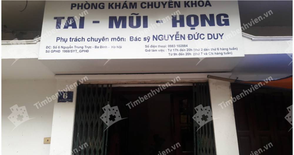 Phòng Khám Chuyên Khoa Tai Mũi Họng - BS. Nguyễn Đức Duy
